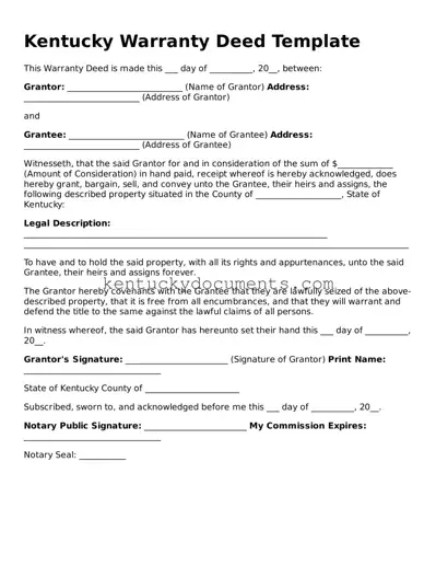 Free Kentucky Deed Document