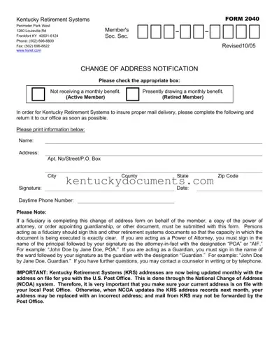 Fill Out a Valid Kentucky Form