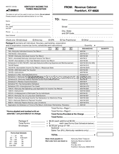 Fill Out a Valid Kentucky Tax Requisition Form